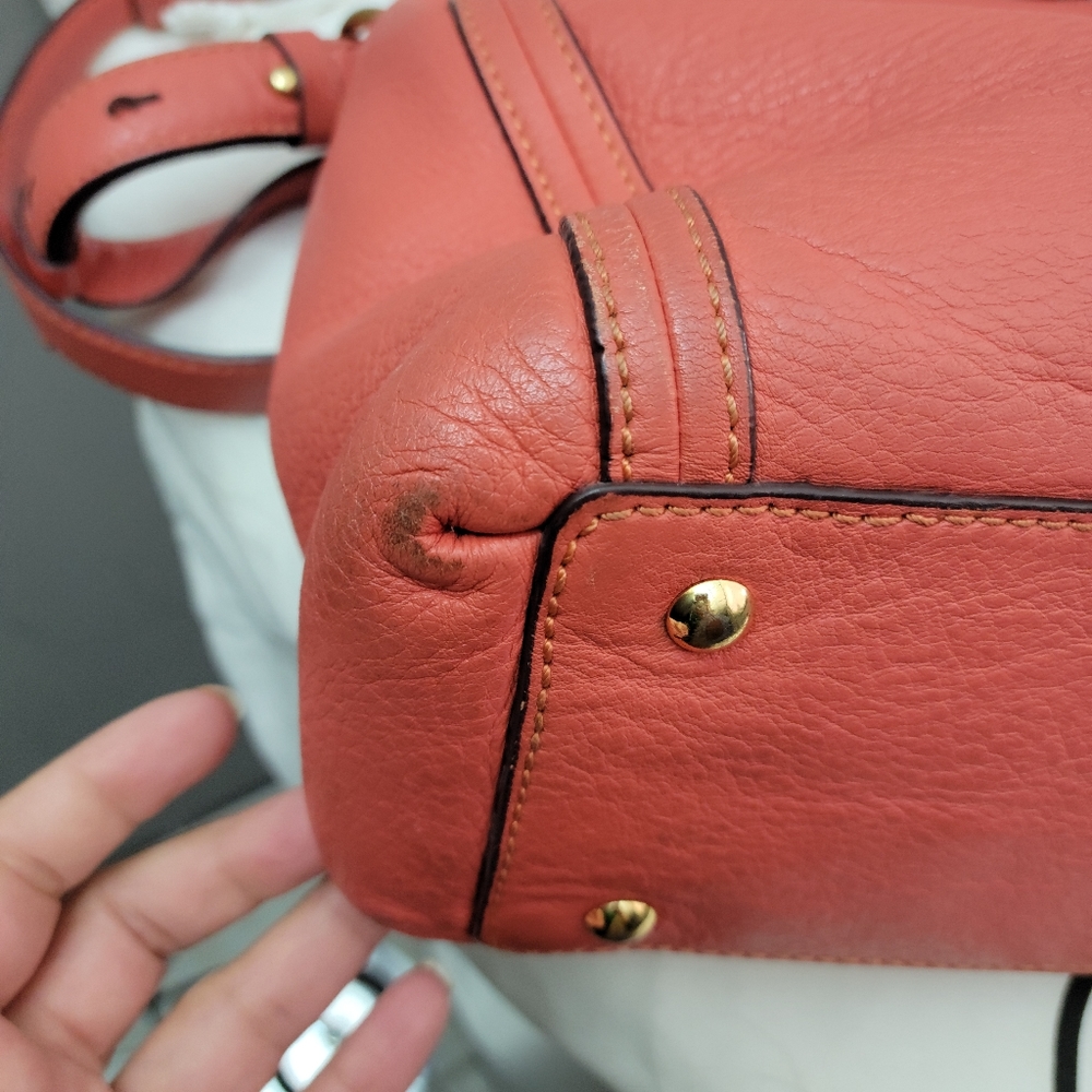 MCM Coral Leather Handbag - Picture 11 of 16
